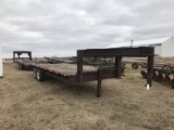 SHOP BUILT 8X24 FLATBED GOOSENECK TRAILER