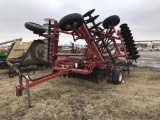 1997 - CASE IH 3950 22FT HYDRAULIC FOLDING DISK W/ 3 BAR SPRING TOOTH HARROW