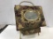 ANTIQUE UPHOLSTERED PHOTO ALBUM /  BOX ON STAND