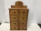 (8) DRAWER ANTIQUE DOVETAILED WALL CABINET