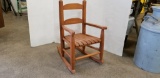 VINTAGE WOODEN CHILDS ROCKING CHAIR