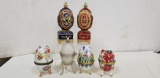 (6) ASSORTED EGG SHAPED COLLECTABLE TRINKET BOXES