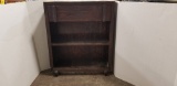 WOODEN DROP DOOR HALL DESK / BOOKCASE