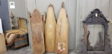 (3) ANTIQUE WOODEN IRONING BOARDS