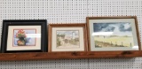 (3) FRAMED WATERCOLORS - LOCAL ARTIST