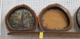 (2) WOODEN TREE RING  PICTURE FRAMES