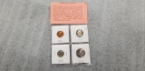 (4) OLD PROOF COINS