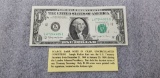 1963B SERIES JOSEPH BARR $1 NOTE