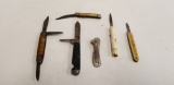 (6) ASSORTED FOLDING KNIVES & CLIPPERS