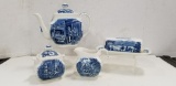 (4) LIBERTY BLUE HISTORICAL SCENES CHINA PIECES