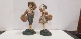 PLASTER COUNTRY KIDS FIGURINES