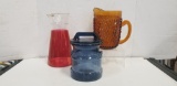 VINTAGE GLASS PITCHERS & CANISTER