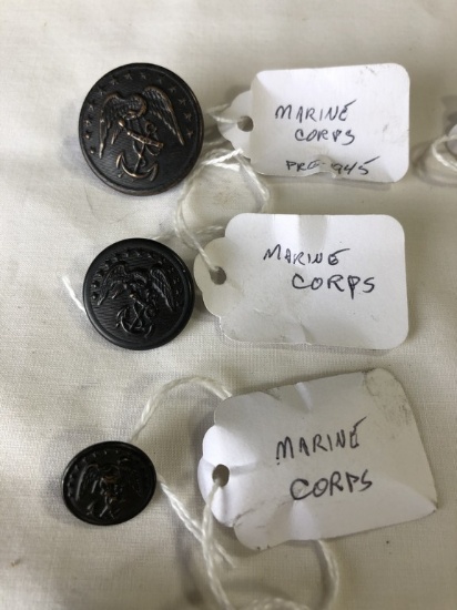 LOT of (11) United States Marines Corps. Buttons