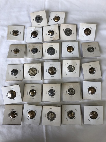 LOT of (27) Mlitary, State and Foreign Uniform Buttons