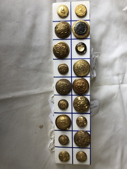 LOT of (18) State - War Veteren - GAR Uniform Buttons