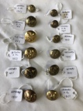 LOT of (12) 1851 Infantry Military Buttons