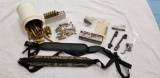 MISC. RIFLE BRASS & (2) GUN SLINGS