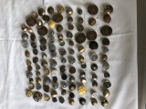 LOT of (100) Uniform - Military - Victorian Clothing - Misc. Buttons