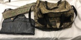 CAMO DUFFLE BAG & ASSORTED GUN CASES