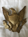 Post WWII Eagle w/ Three Arrows & Olive Branch Stamped Metal Insignia