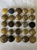 LOT of (25) Military Academy - Cadet - State Institute Uniform Buttons