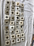 LOT of (36) Misc. Military Uniform Buttons on Cards