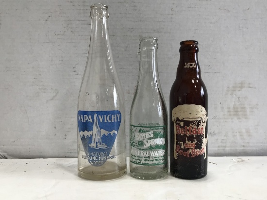 (3) ASSORTED VINTAGE SODA BOTTLES