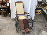 ANTIQUE GENDRONWHEEL CO.  WICKER/ CANE WHEEL CHAIR