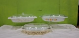 (3) ASSORTED VINTAGE PYREX BAKING DISHES
