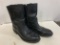 PAIR OF NEW 9.5 D BLACK COWBOY BOOTS