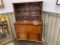 VINTAGE WALNUT CHINA HUTCH - VERY GOOD CONDITION