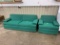 50'S -60'S VINTAGE KELLY GREEN SOFA AND CHAIR - EXCELLENT CONDITION!