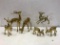 (6) BRASS DEER FIGURINES