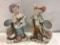 SET VICTORIAN FIGURINE  PLANTERS