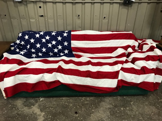 USA INTERMENT FLAG & 2001 BOOK "LET FREEDOM RING" BY