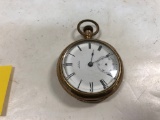 WATHAM GOLD TONE POCKET WATCH