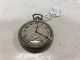 ELGIN SILVER TONE 15 JEWEL - WGF POCKET WATCH