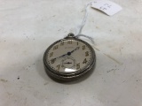 STANDARD 7 JEWEL SILVER TONE POCKET WATCH