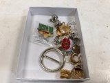 BULK LOT OF CLIP ON EARRINGS & PINS