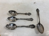 (4) STATE SERLING SILVER SPOONS