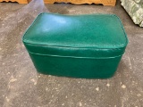 VINTAGE GREEN VINYL FOOTSTOOL