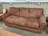 BROWN MICROFIBER SOFA