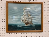 FRAMED SALING PRINT BY C. NICCON