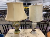 (2) TABLE LAMPS - VCTORIAN & WHITE MARBLE