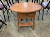 OVAL END TABLE  W/ DRAWER