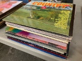 STACK OF CLASSIC COUNTRY MUSIC LP ALBUMS