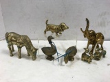 (7) ASSORTED BRASS ANIMALS