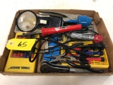 FLAT OF MISC. TOOLS & GADGETS USED IN WATCH REPAIR