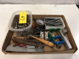 FLAT OF MISC. TOOLS & GADGETS USED IN WATCH REPAIR