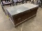 WOOD TOOL CHEST W/ ZINC OR GALVANIZED TOP